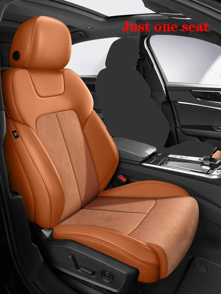 Custom Car Seat Cover Car Accessories Leather+Suede - Delicate Leather