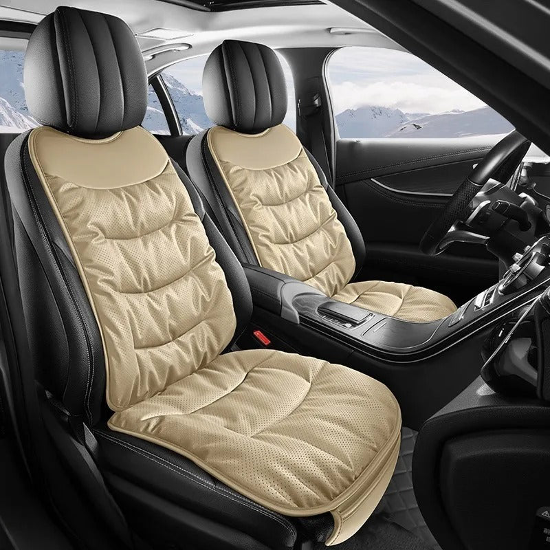 Nappa Leather Car Front Seat Cover – Universal Fit Breathable Protector Cushion for All Seasons - Delicate Leather