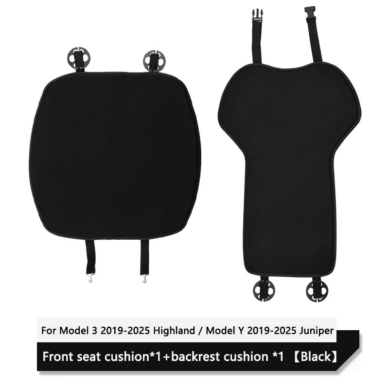 Ice Silk Car Seat Cushion Cover – Breathable Full Seat Protector Set - Delicate Leather