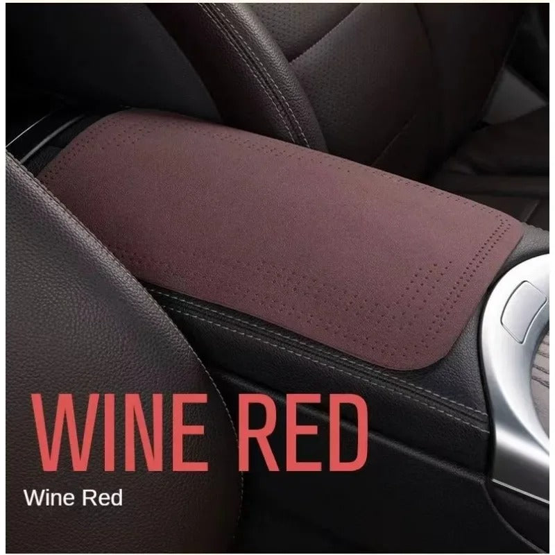 Universal Plush Car Armrest Cushion – Four-Season Center Console Cover, Soft Elbow Support Pad for Vehicle Interior - Delicate Leather