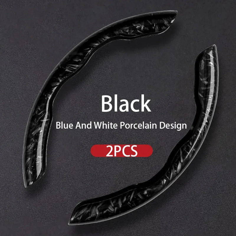 Broken Ice Pattern Steering Wheel Cover 38cm – Universal Ultra-Thin Breathable Non-Slip Car Steering Wheel Protector - Delicate Leather