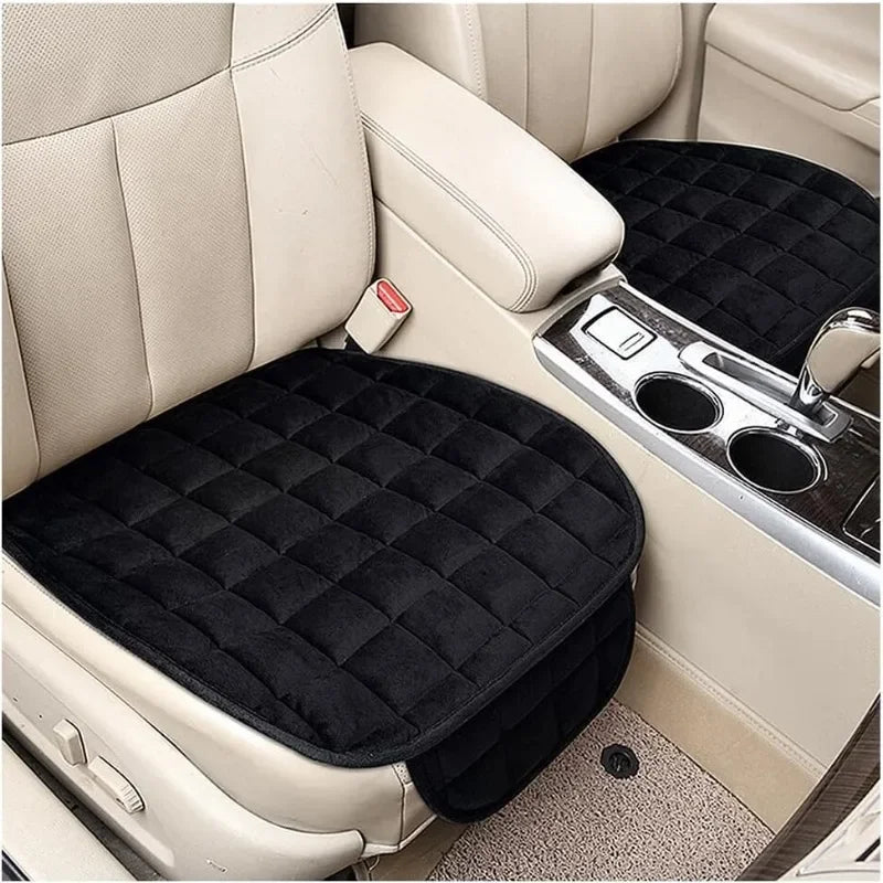 Universal Car Seat Cushion – Non-Slip Pad with Storage Pouch for Vehicle, Office, or Home - Delicate Leather