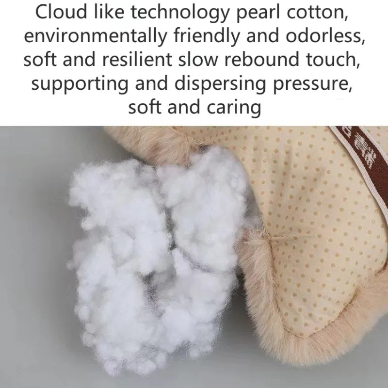 Car Headrest Lumbar Pillow – Soft Plush Comfort Cushion for All-Season Ergonomic Support - Delicate Leather