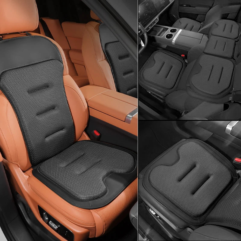 Car Seat Cushion Cover – Backrest Protective Pad for Universal Car Seats - Delicate Leather