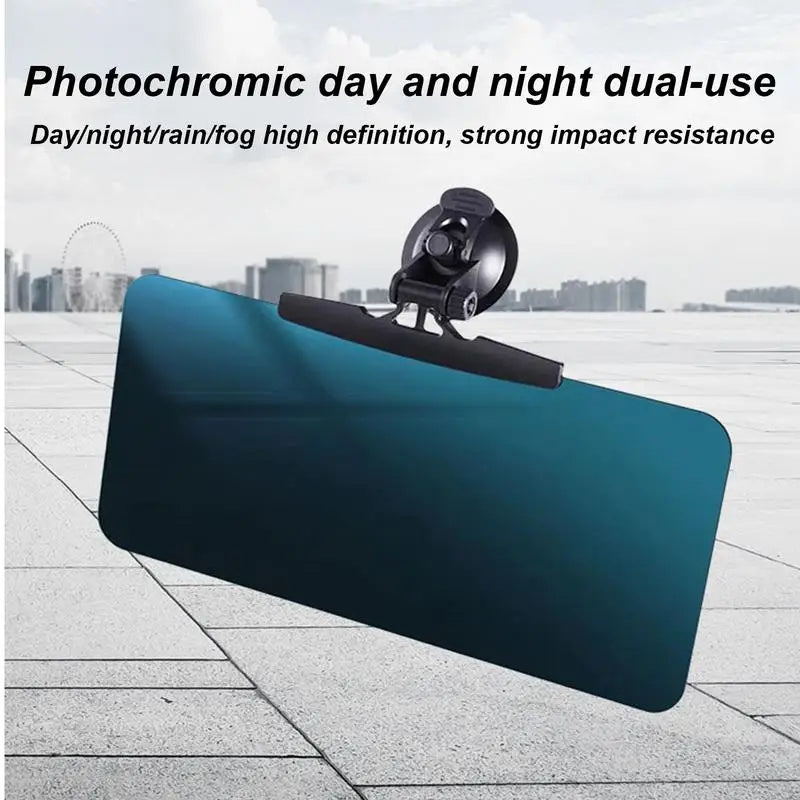 Car Visor Extender HD Anti-glare Sun Blocker 180-Degree Rotation Anti-UV Sunshade Adhesive/Suction Cup Sun Visor Car Accessories - Delicate Leather