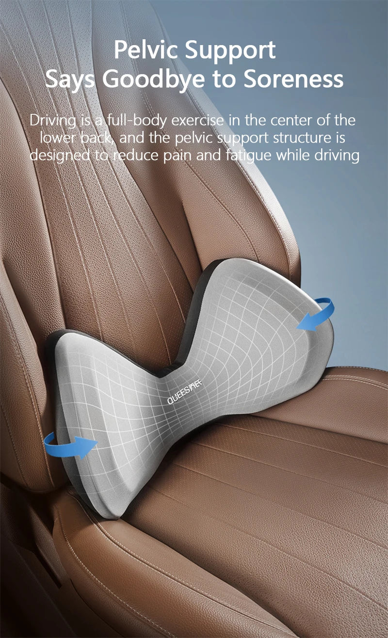 Car Headrest Pillow Auto Neck Cushion Car Back Lumbar Pillow Slow Rebound Guard Head Support for Universal Car - Delicate Leather