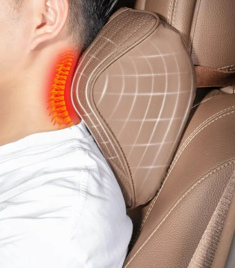 Car Leather Headrest Universal Car Seat Neck Pillow Rest Support Cushion Memory Foam Head Support Rest Protector Car Accessories - Delicate Leather