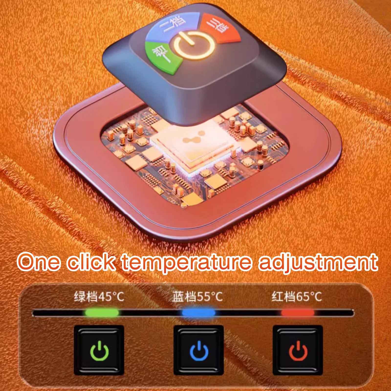 USB Car Heated Seat Cushion – Winter Car Electric Heating Pad, Portable Graphene Heated Seat Cover for Car, Office & Home - Delicate Leather