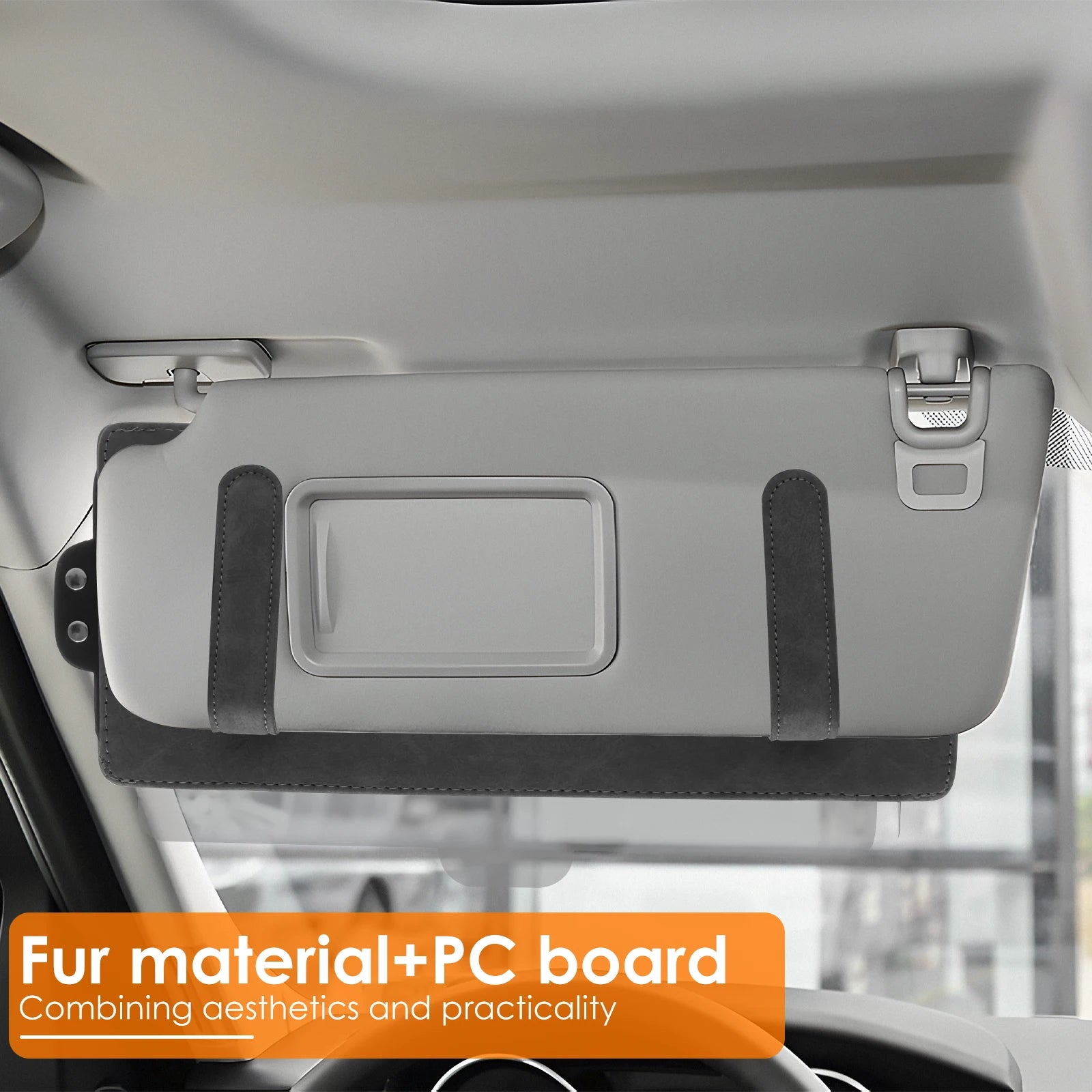 Universal Car Sun Visor Extender Anti-Glare UV Adjustable Windshield Sunshade Cover for Cars & Trucks - Delicate Leather