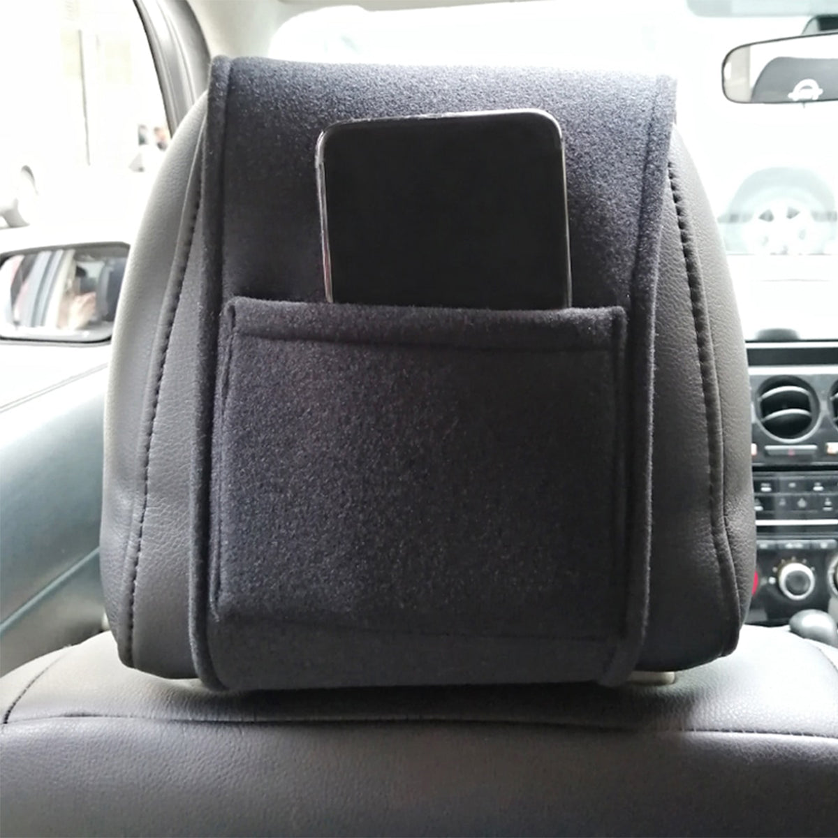 Car Seat Headrest Cover Breathable Flexible Headrest Covers Velcro Auto Headrest Covers Universal Fit, Custom-Fit For Mini Cooper, Car Accessories DLTS243 - Delicate Leather