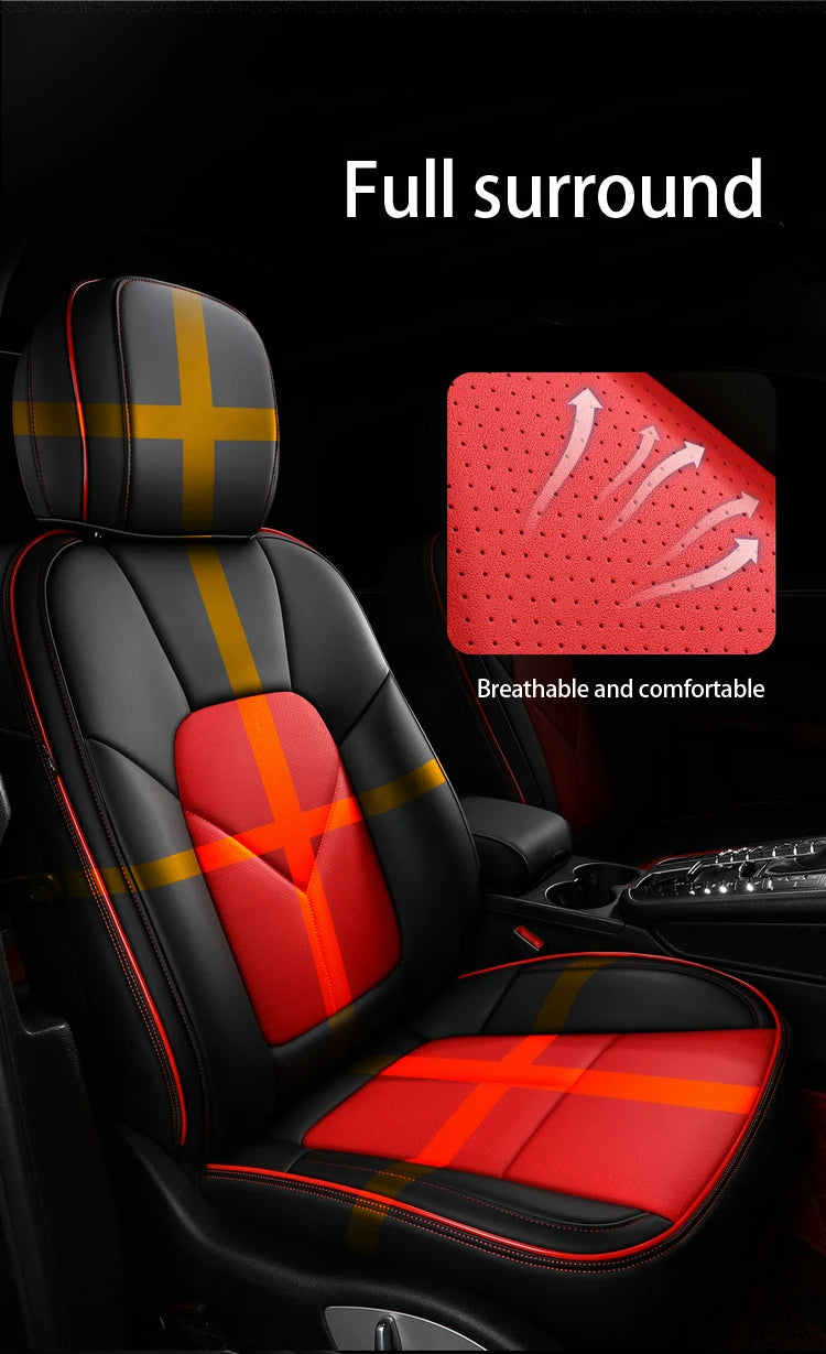Nappa Leather Car Seat Cover – High-Quality Styling for Universal Auto Interior - Delicate Leather