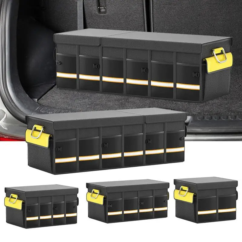 2024 Car Multi-Pocket Trunk Organizer Large Capacity Folding Storage Bag Trunk Stowing Tidying Trunk Organizer Car Accessories