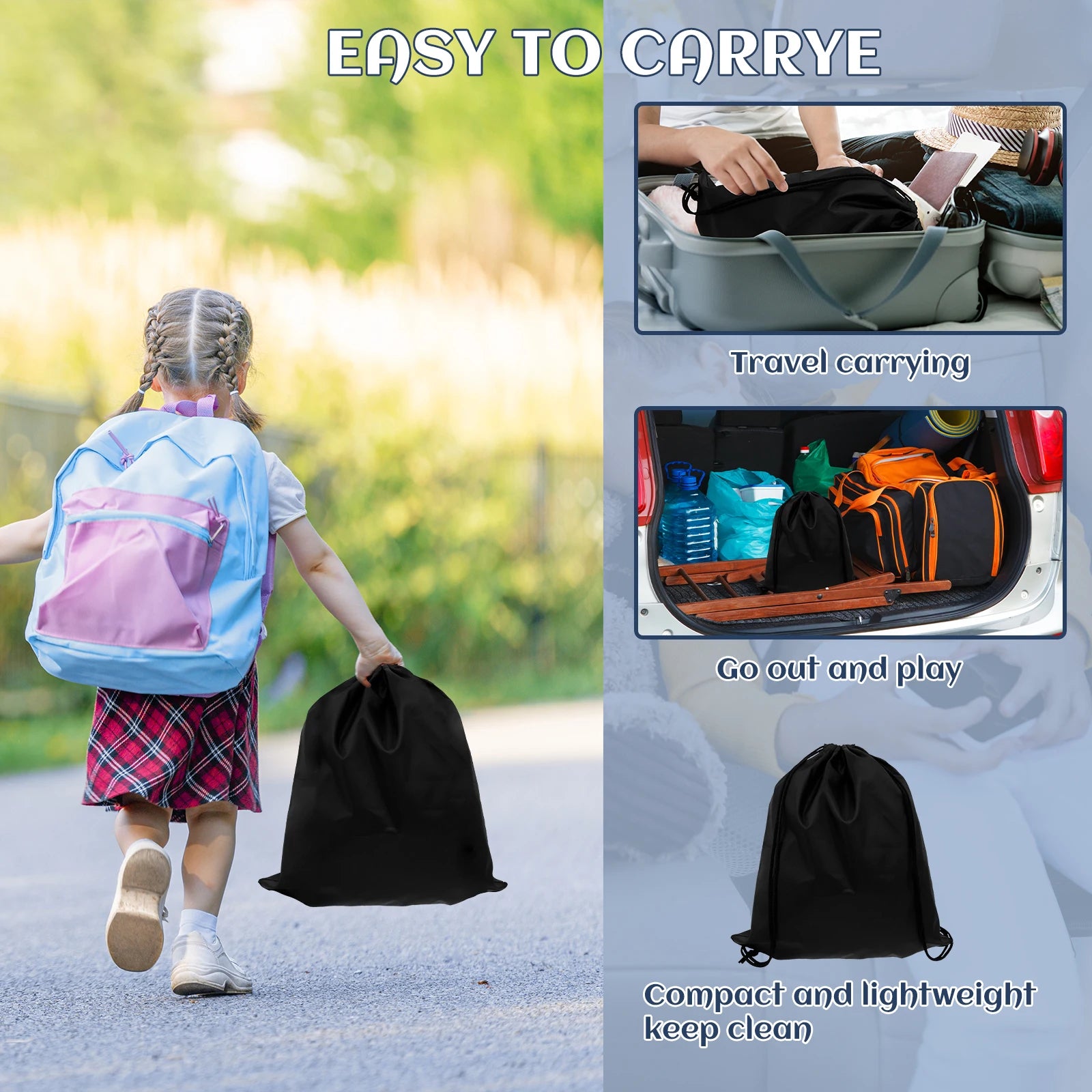Inflatable Car Booster Seat Cushion – Portable PVC Travel Seat, Backless, Kids’ Seat with Storage Bag - Delicate Leather