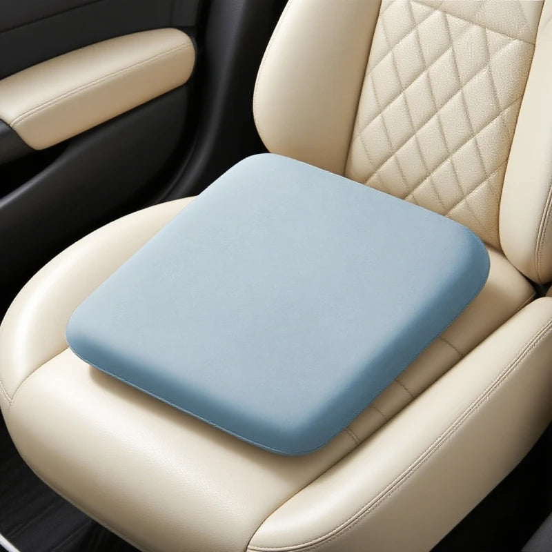 Ergonomic Slow Rebound Foam Seat Cushion – Supportive Pad for Car, Office & Student Seating - Delicate Leather
