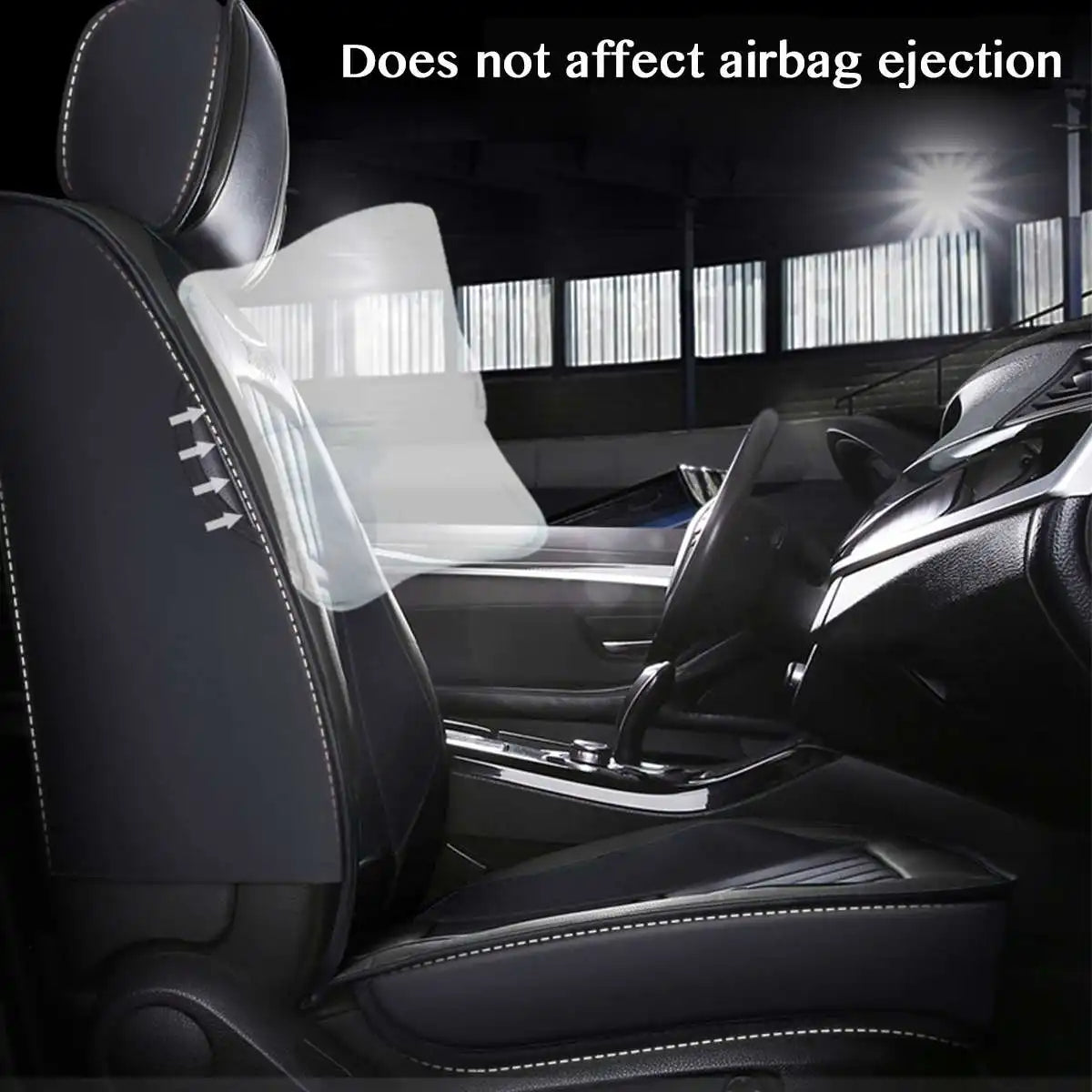 Deluxe PU Leather Car Seat Covers for 5 Seats – 11PCS Full Set with Front & Rear Protection for SUV & Truck 04 - Delicate Leather