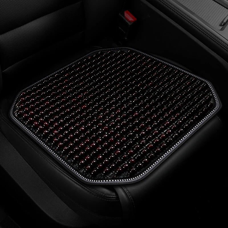 Wooden Beads Seat Cushion – Cool, Breathable, Comfortable Multi-Purpose Pad - Delicate Leather