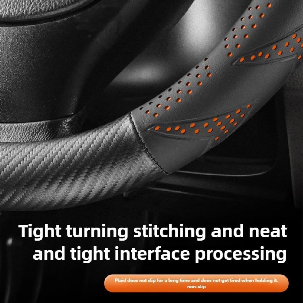 Universal Car Steering Wheel Cover – Anti-Slip, Protective Handle Cover, Compatible with Renault Models - Delicate Leather