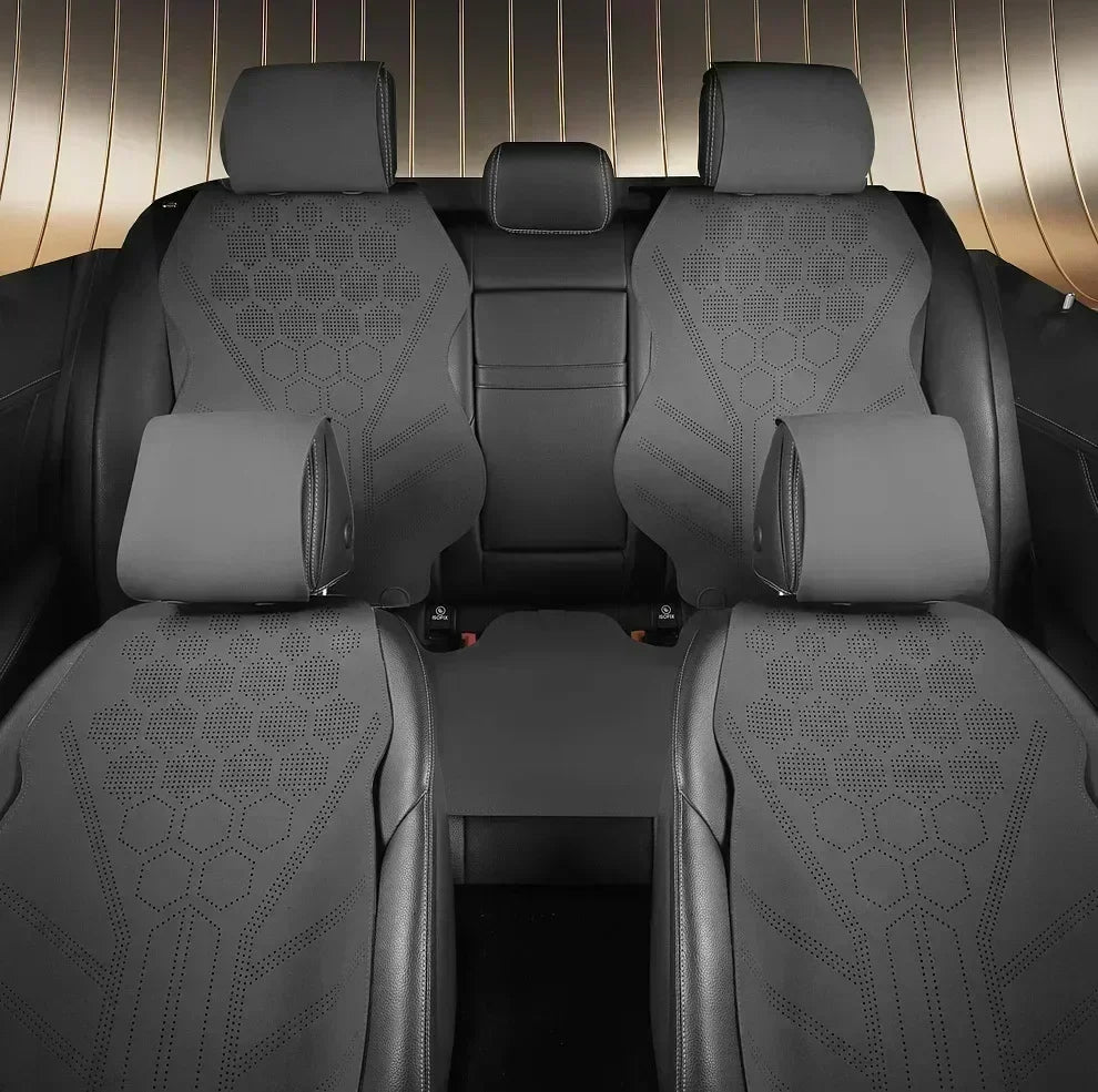 Universal All Seasons Car Seat Cover - Breathable Suede Seat Anti-slip Protective Cushions - Luxury Ultra Thin Suede Seat Cover - Delicate Leather