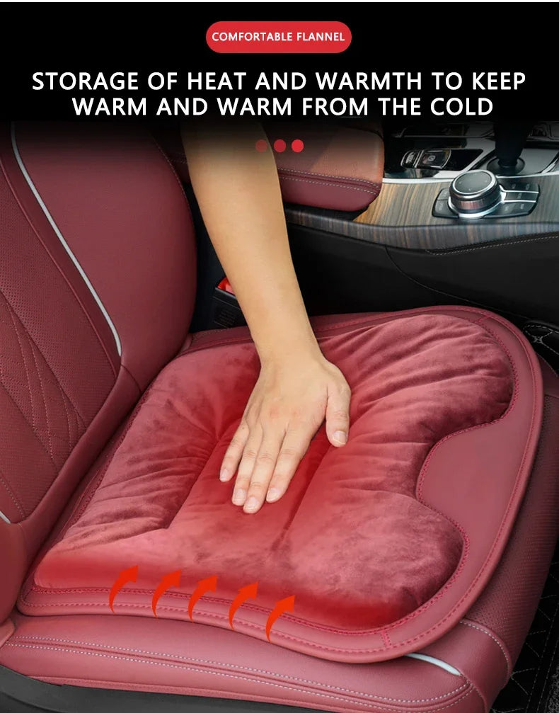 Flannel Car Seat Cover Front Rear Seats Cushion Protector Mat Pad Universal, Custom For Cars, Seat Cushion for Car - Delicate Leather