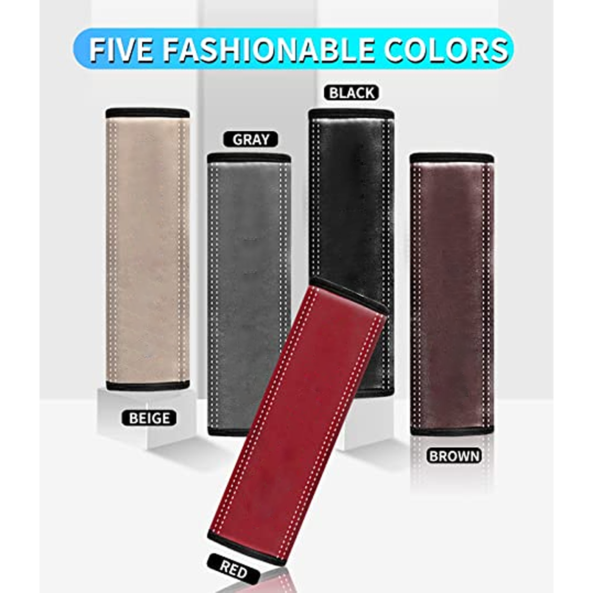 Car Seat Belt Covers (2PCS), Custom For Cars, Microfiber Leather Seat Belt Shoulder Pads for More Comfortable Driving, Car Accessories SU13994 - Delicate Leather