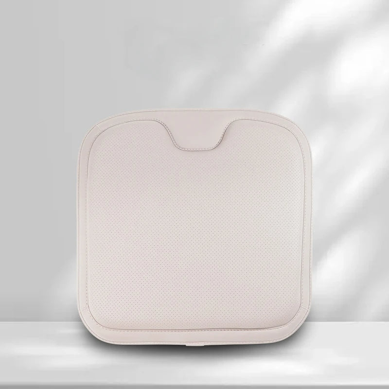 Soft Leather Car Seat Cushion Non-Slip Memory Cotton with Waist Support Pillow, Car Accessories