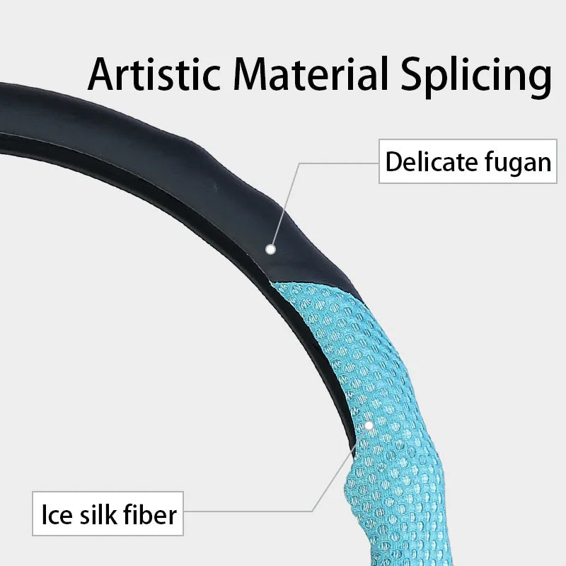 Honeycomb Mesh Steering Wheel Cover – Breathable Ultra-Thin Anti-Slip Grip - Delicate Leather