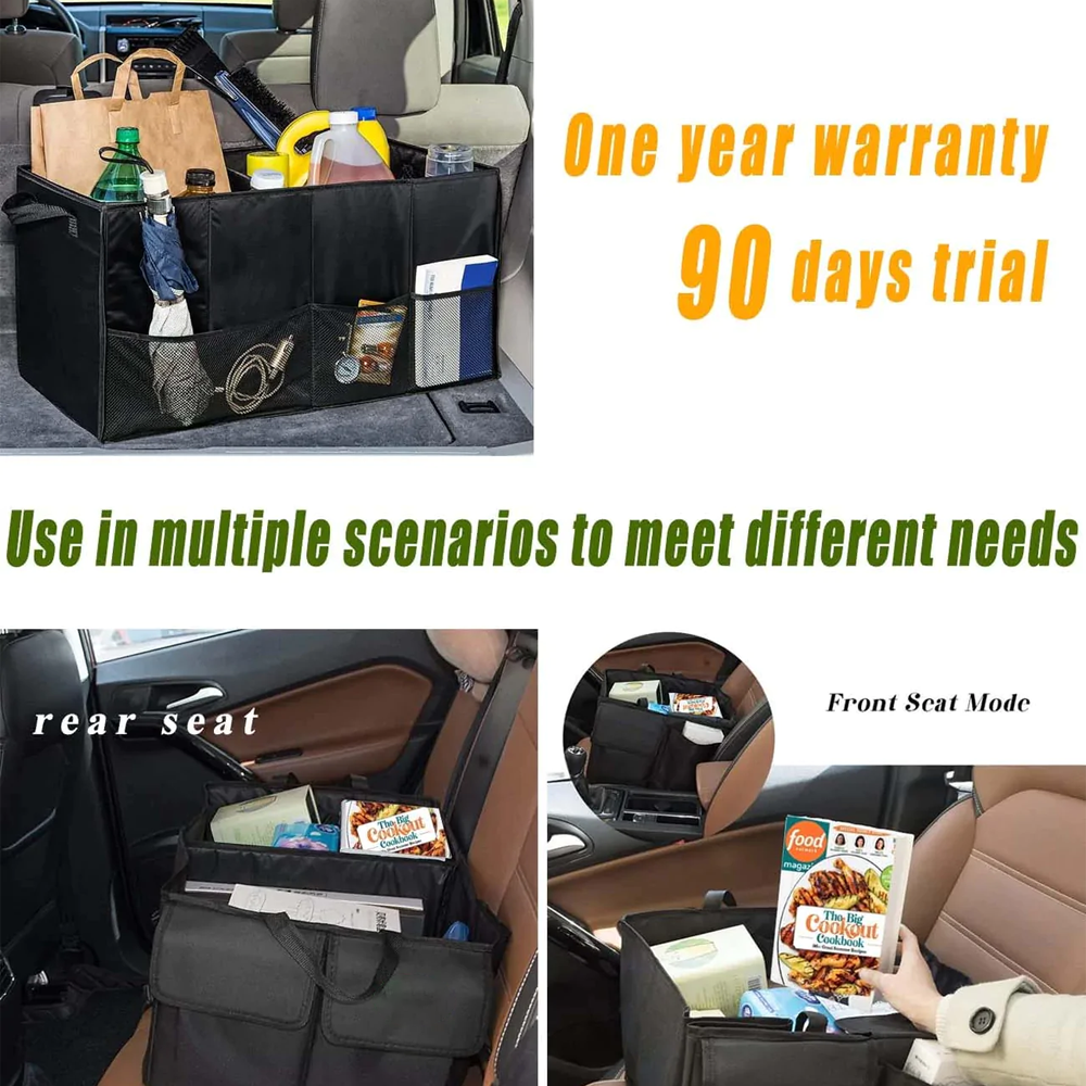 Car Trunk Organizer, Custom-Fit For Car, Foldable Car Trunk Storage Box, Storage Bag, Waterproof, Dust-proof, Stain-Resistant, Car Accessories DLOV229 - Delicate Leather