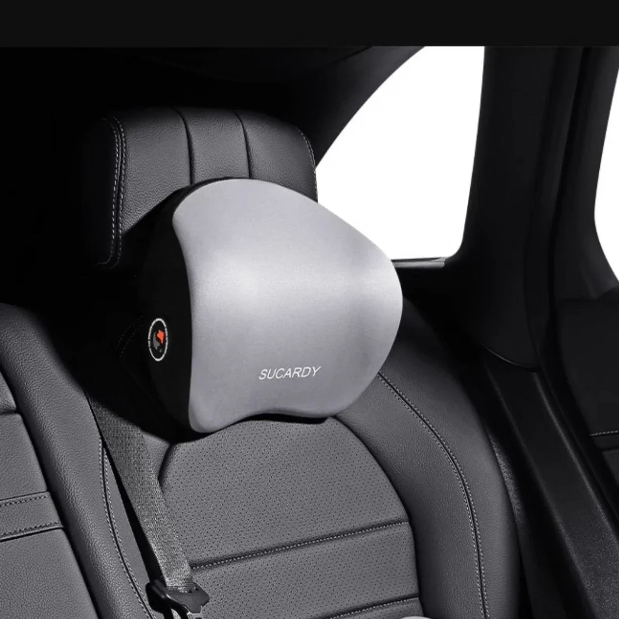 Car Headrest Neck Support Pillow – Memory Foam Seat Cushion, Breathable & Comfortable for In-Car Rest - Delicate Leather