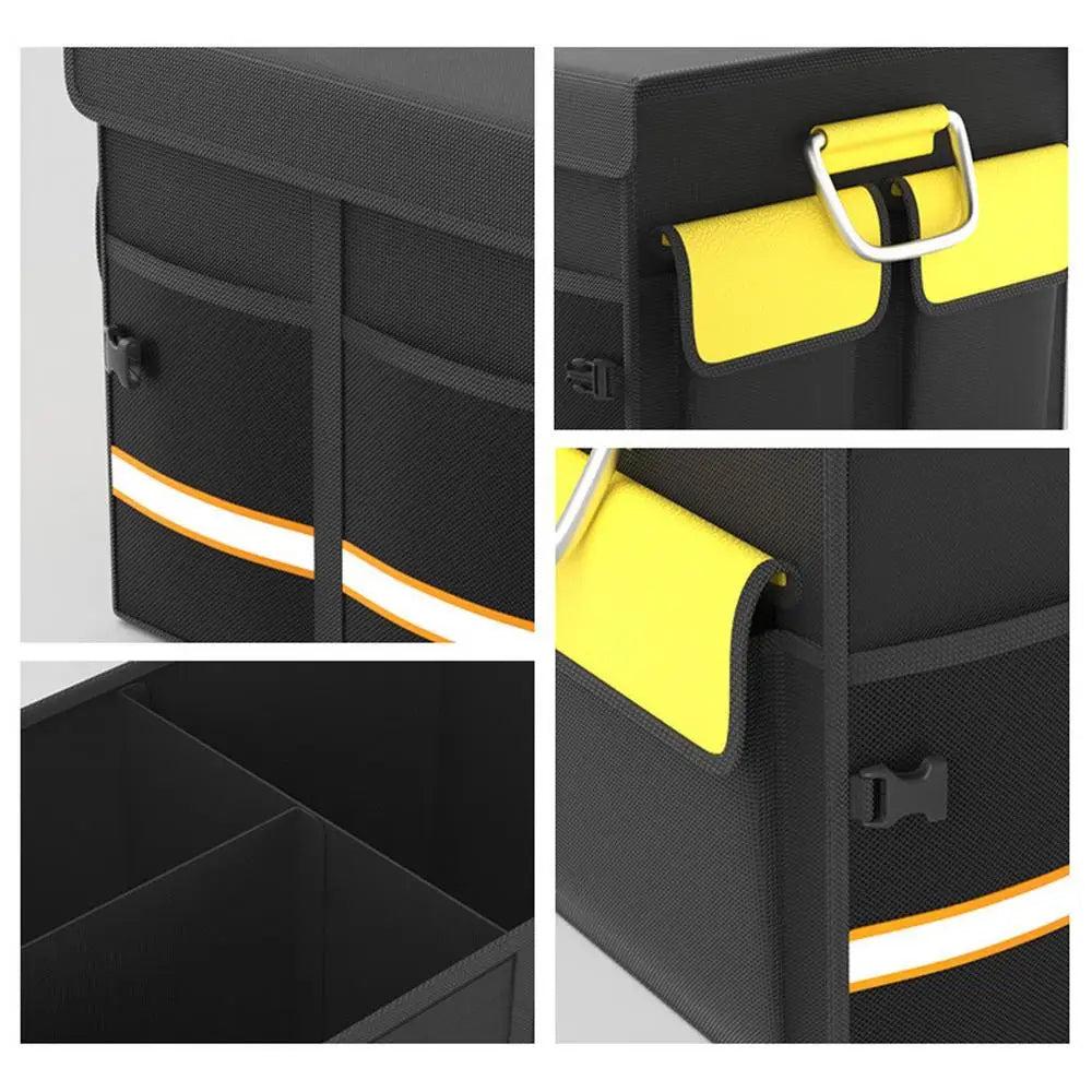 2024 Car Multi-Pocket Trunk Organizer Large Capacity Folding Storage Bag Trunk Stowing Tidying Trunk Organizer Car Accessories