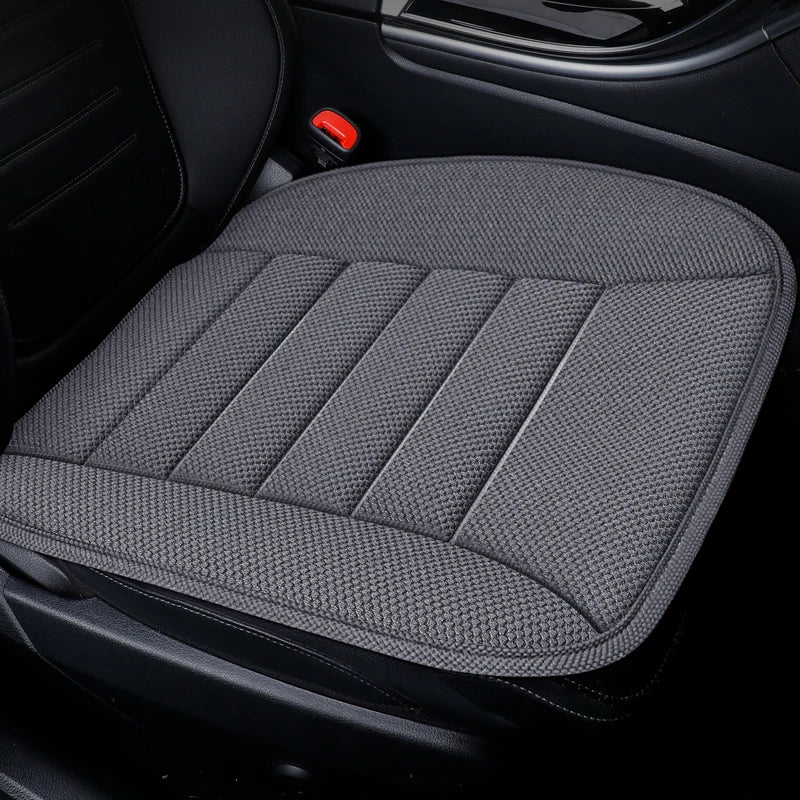 Linen Cotton Car Seat Cushion – Breathable Universal Seat Cover Pad for Vehicle Interiors - Delicate Leather