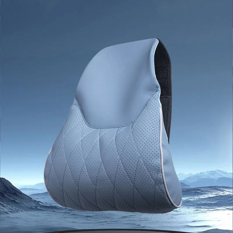 Memory Foam Car Neck Pillow & Lumbar Support Set – Breathable Headrest Cushion for BYD Seal Atto 4 EV (2022-2024) | Four-Season Universal Comfort - Delicate Leather