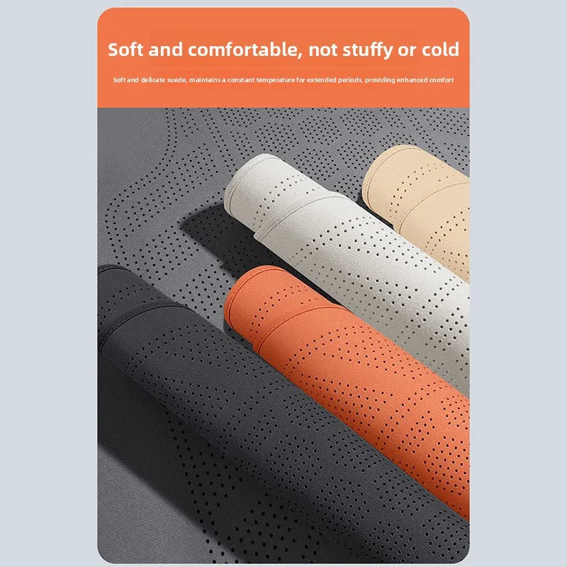 Ultra-Thin Suede Car Seat Cushion – Breathable Universal Seat Cover Pad for Vehicle Interior - Delicate Leather