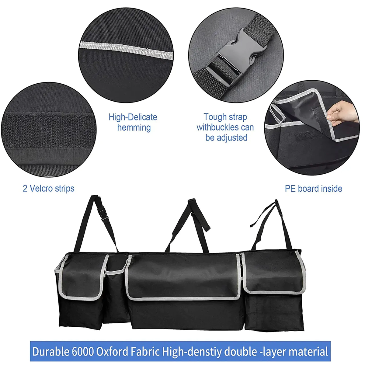 Car Trunk Hanging Organizer, Custom-Fit For BMW, Foldable Car Trunk Organizer Maximizing Your Trunk Space DLKX239 - Delicate Leather