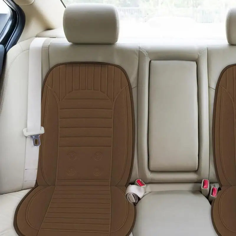 Car Seat Heater – 12V Heated Seat Cushion with 3 Heating Modes, Universal 105×50 cm Plush Seat Warmer for Car, Home & Office - Delicate Leather