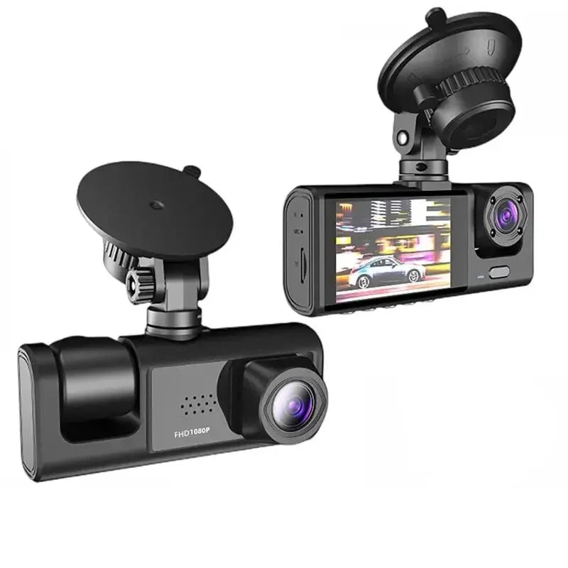 HD 1080P 3-Lens Dash Cam – 3-Channel Car DVR Recorder for Inside Vehicle, Three-Way Camera Dashcam 31