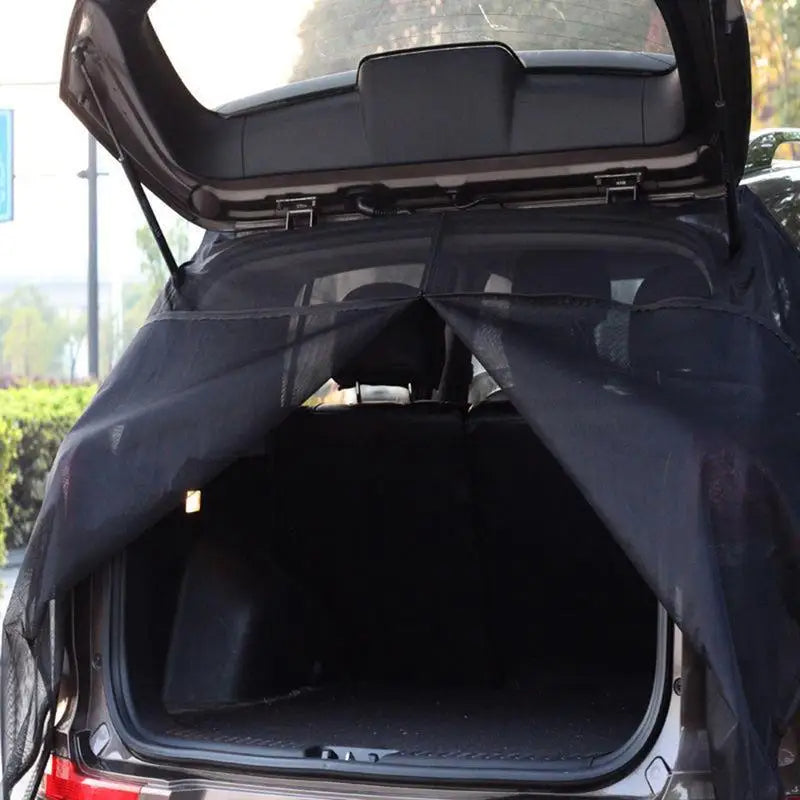 SUV Trunk Tailgate Mosquito Net Car Tailgate Sunshade With Two-way Zipper Breathable Insect-proof UV-proof SUV Trunk Curtain - Delicate Leather