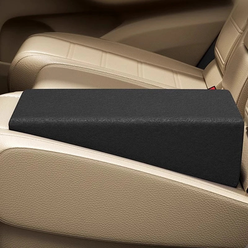 Car Seat Leveling Pad - Memory Foam Seat Cushion for Fatigue Relief and Height Increase - Rear Seat Flattening Pad - Delicate Leather