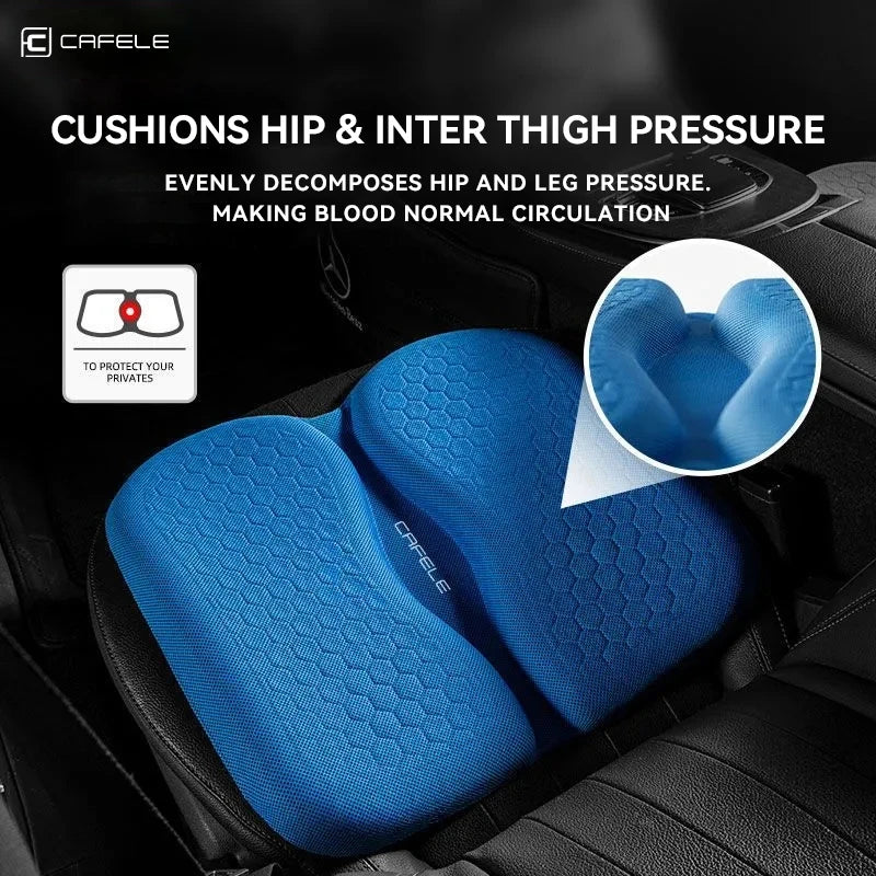 Cooling Gel Seat Cushion – Honeycomb Design for Car, Office, Home & Yoga - Delicate Leather