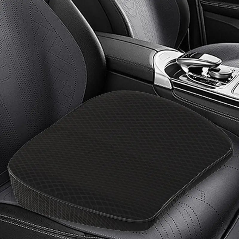 Wedge Car Seat Cushion – Adult Booster Seat, Ergonomic Thickened Breathable Support Pad for Car & Office - Delicate Leather