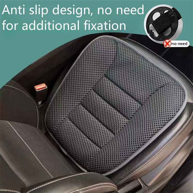 3D Air Mesh Car Seat Cushion – Breathable, Non-Slip, Universal Four-Season Seat Pad - Delicate Leather