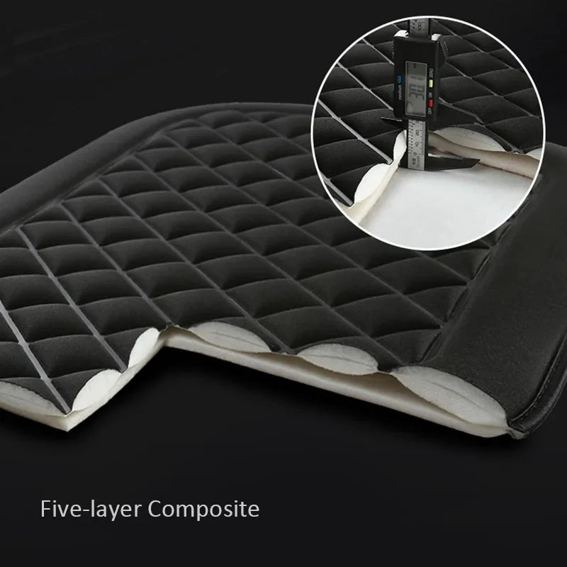Memory Foam Car Seat Cushion – Comfortable Non-Slip Pad for Car, Office, and Home - Delicate Leather