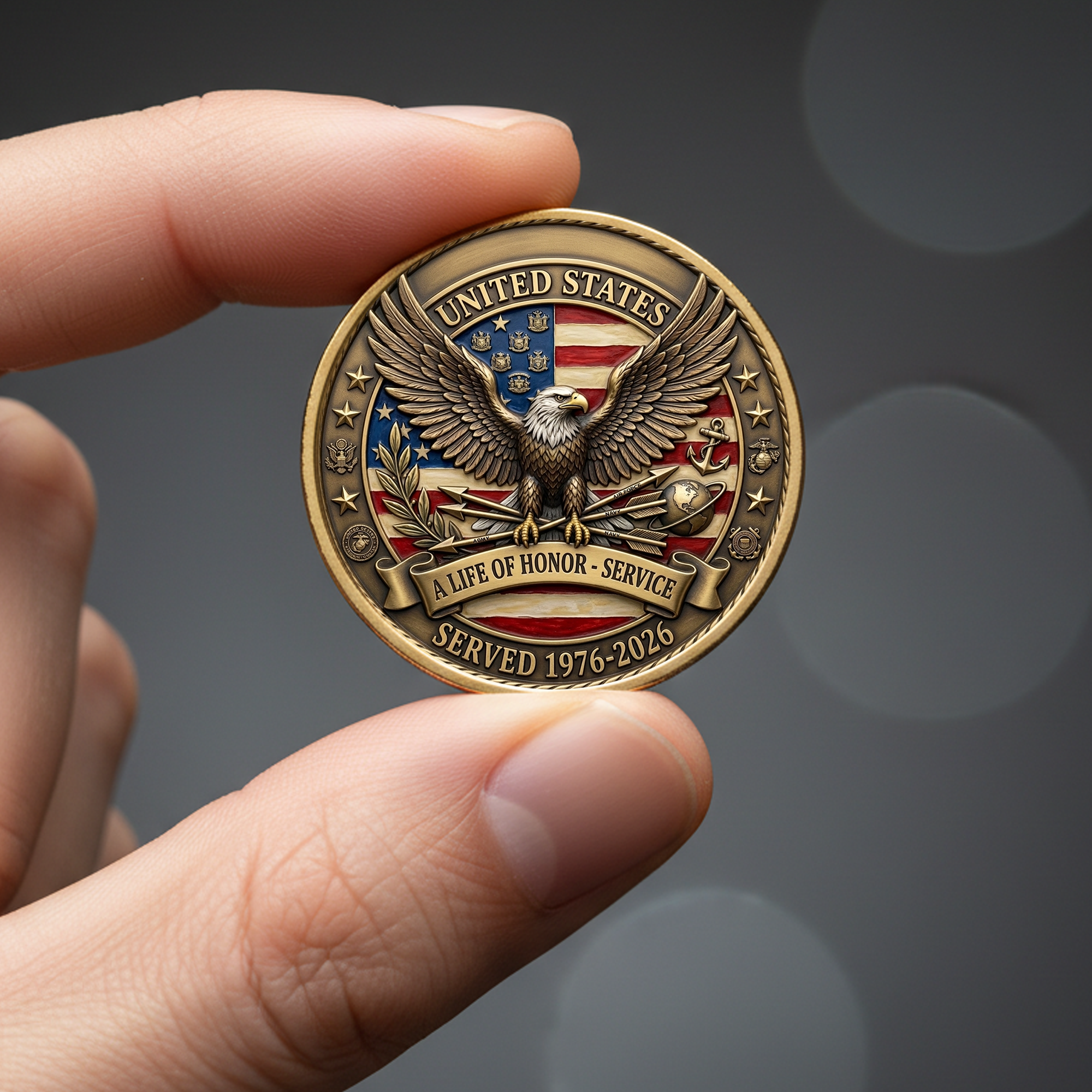 250th Anniversary of America 1776–2026 Commemorative Coin – Patriotic Souvenir Token 09 - Delicate Leather