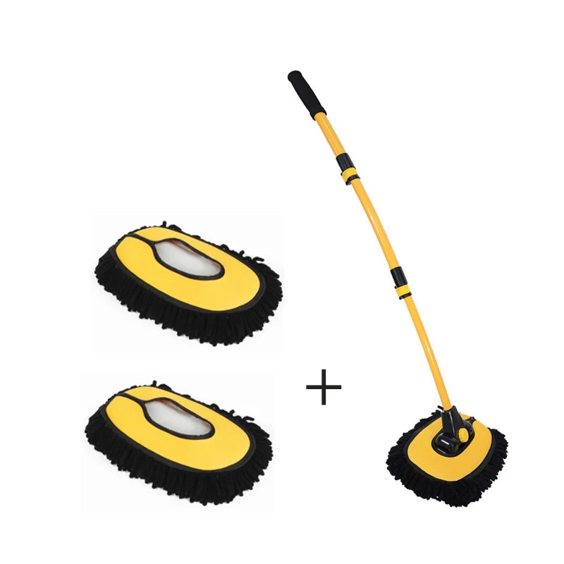 Car Cleaning Brush Car Cleaning Tools Telescoping Long Handle Cleaning Mop Chenille Broom Car Washing Accessories