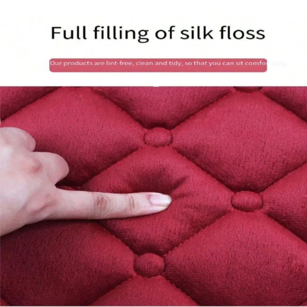 Warm Car Seat Cushion – Short Plush Thickened Seat Pad for Comfortable Driving - Delicate Leather