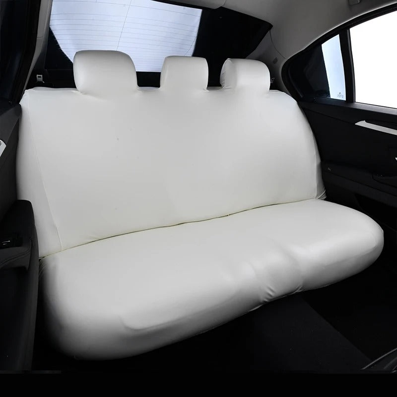 All-Season Universal PU Leather Car Seat Cover – Waterproof Full-Surround Elastic Seat Protector for Sedans, SUVs, and Trucks - Delicate Leather