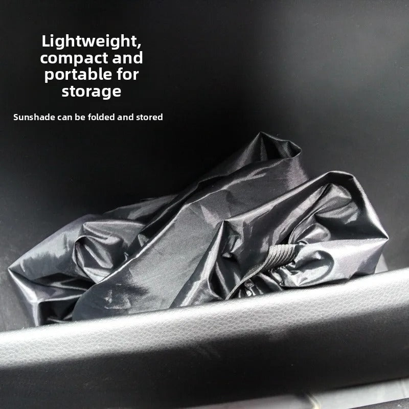 Car Steering Wheel Sun Shade Cover – Silver Coated Heat Reflective Protector - Delicate Leather