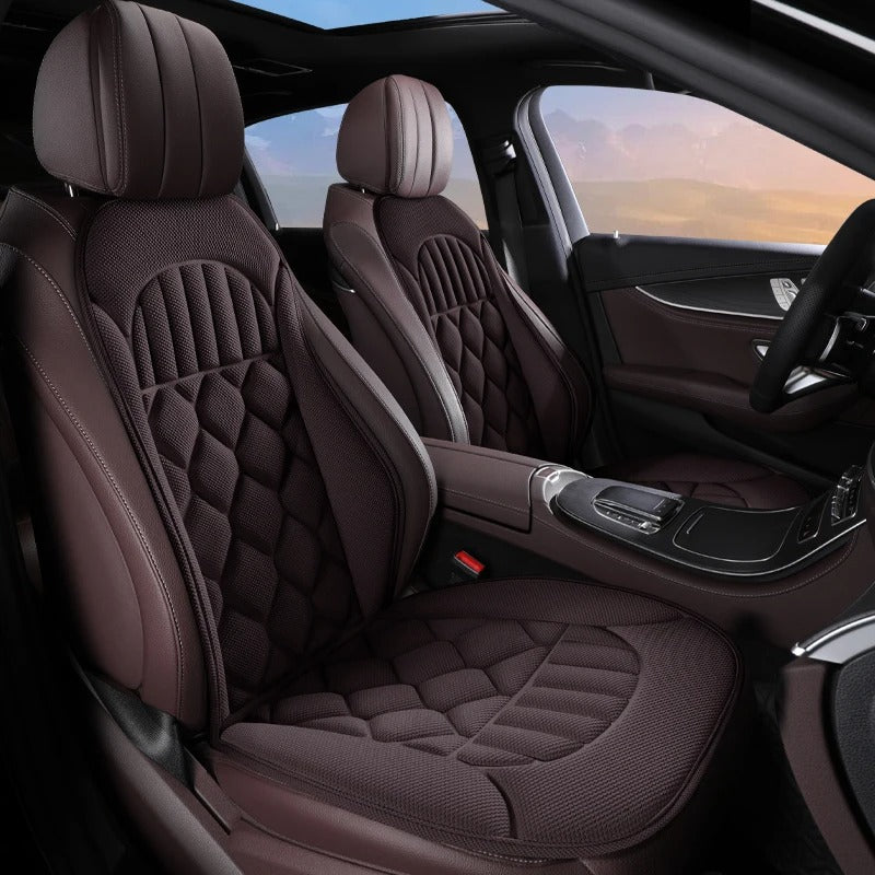 Universal Linen Car Seat Cushion – Four-Season Breathable Anti-Slip Seat Protector - Delicate Leather