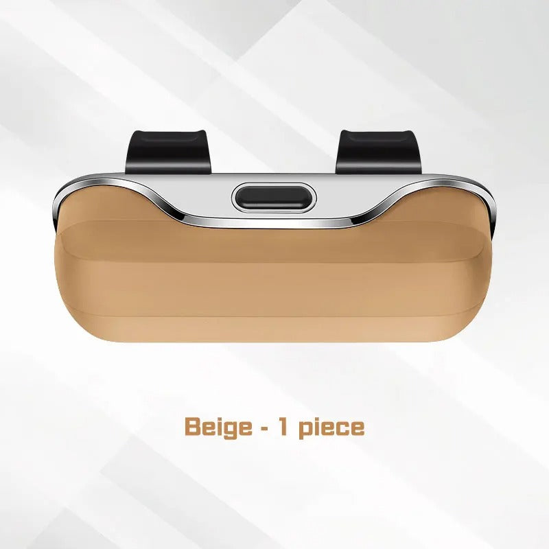 Universal Car Sun Visor Glasses Holder – ABS Sunglasses Storage Box with Soft Lining - Delicate Leather