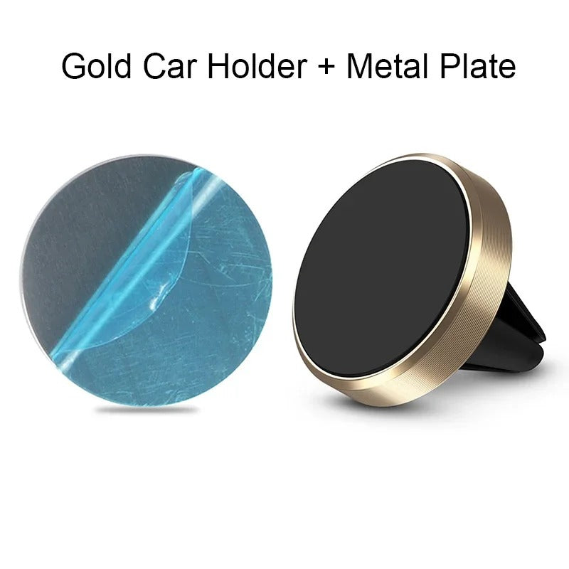 Magnetic Phone Holder for Car - Universal Stand - Delicate Leather