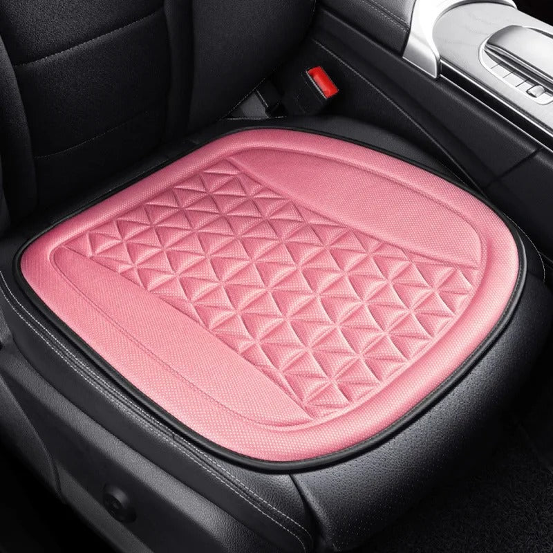 Car Seat Cushion with Memory Foam – Non-Slip Comfort Pad for Vehicle, Office Chair & Home Use - Delicate Leather